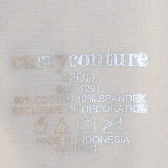 Curvycouture Cotton Luxe Bra Size 42DD Color Natural - Picture 10 of 11